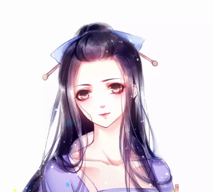动漫头像,古风马尾小姐姐