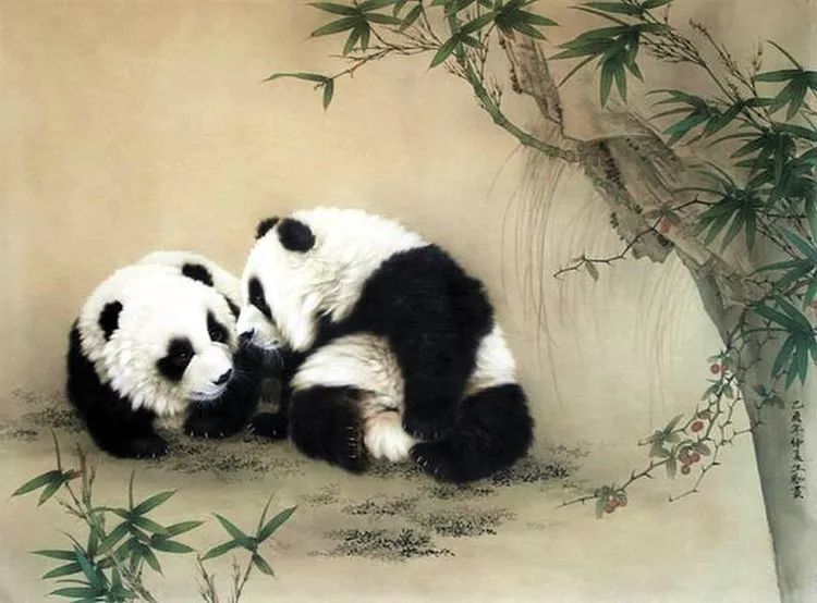 这熊猫画的萌萌哒