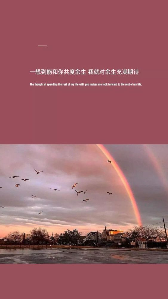 温柔风壁纸:一想到要和你共度余生,我就对余生充满期待