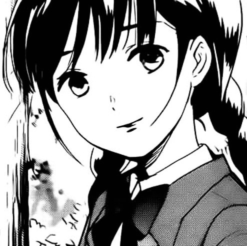 动漫图片,黑白画风美少女