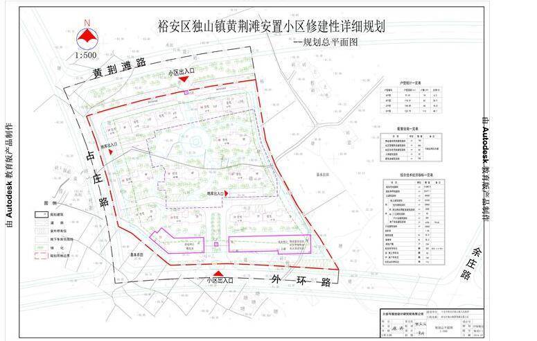 六安市裕安区独山镇黄荆滩安置小区修建性详细规划的