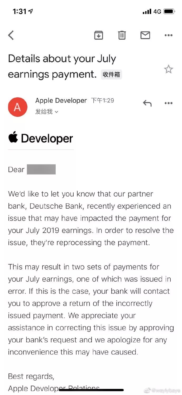 误用美元结算，中国开发者收入翻7倍！苹果公司：麻烦退回来吧