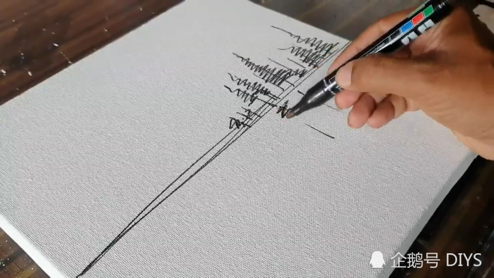 新手抽象画作品,看看如何手绘漂亮的北极光,艺术感十足!