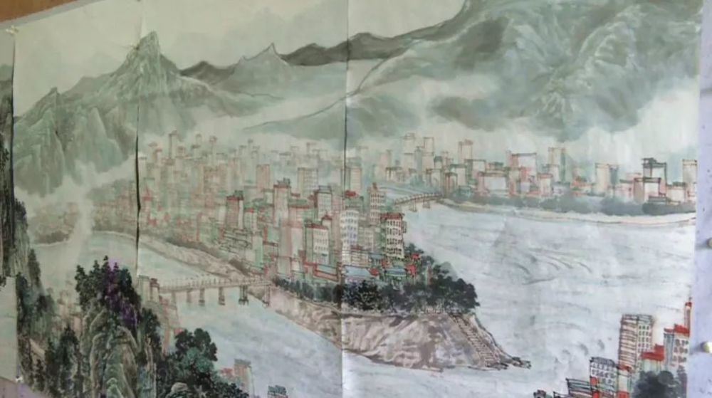 目前,郭云天的100幅共99米长的乌江画廊大型国画已经创作完成,乌江