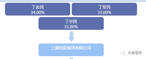 从股权结构来看,丁志民,丁尔民,丁军民三兄弟分别持股34,33%和33%