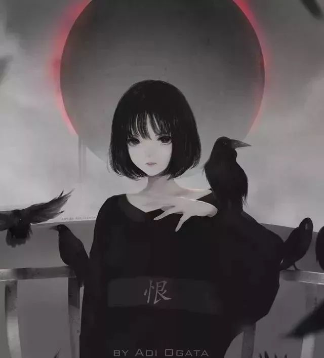 抖音超火黑色系动漫女生头像,高冷御姐范儿,超酷