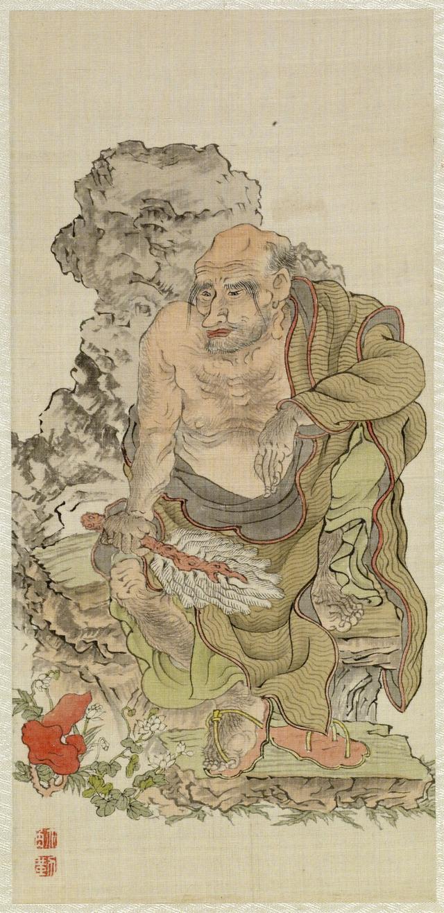 宋初摹本《临贯休十六罗汉图册,最接近贯休原作的作品