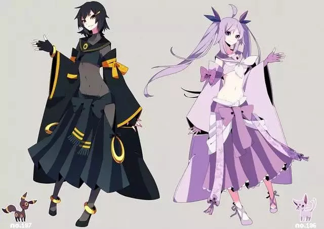 神奇宝贝:伊布家族"娘化"妹子,颜值超高美如画,你最想要谁?