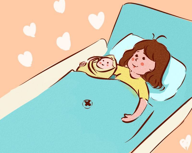 最为重要的是, 婴儿基本上都是放在产妇身边进行护理,直到出院.