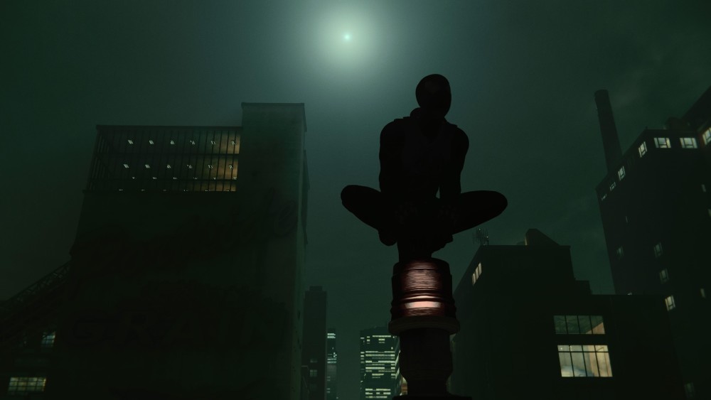 孤独的背影,蜘蛛侠 守望夜空 黑暗城市高清壁纸,孤独系