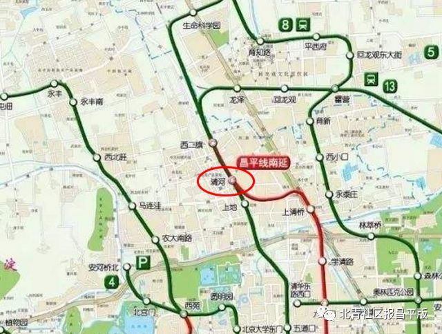 地铁昌平线南延伸的清河站:并不在京张铁路西侧,而且在地下