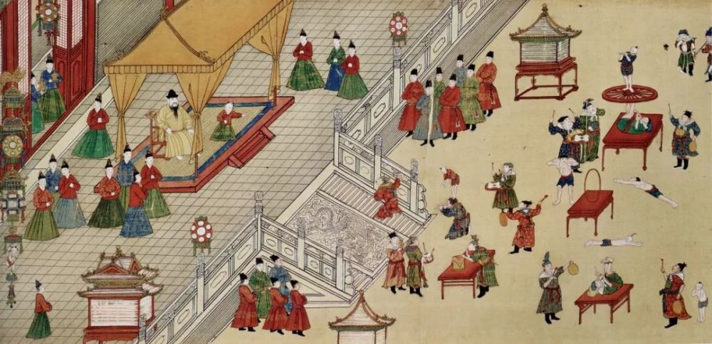佚名《明宪宗元宵行乐图》手卷 1485年  绢本设色
