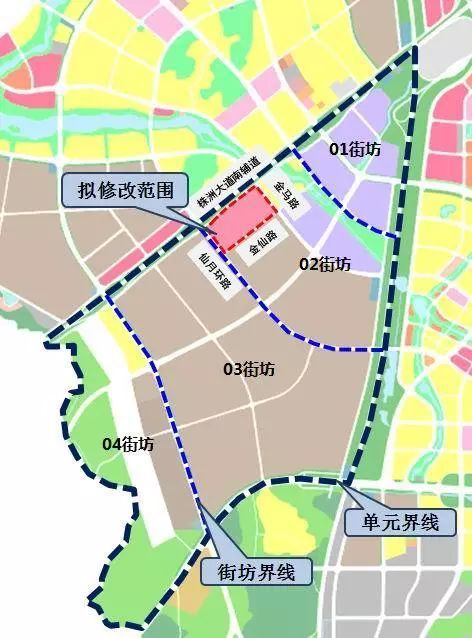 本次拟修改范围位于天元区新马工业园片区06单元02街坊内,北至株洲