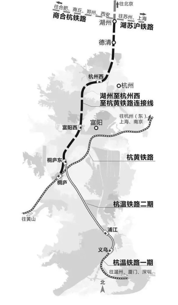 线路图来了!湖杭铁路开建,未来与杭黄高铁相连