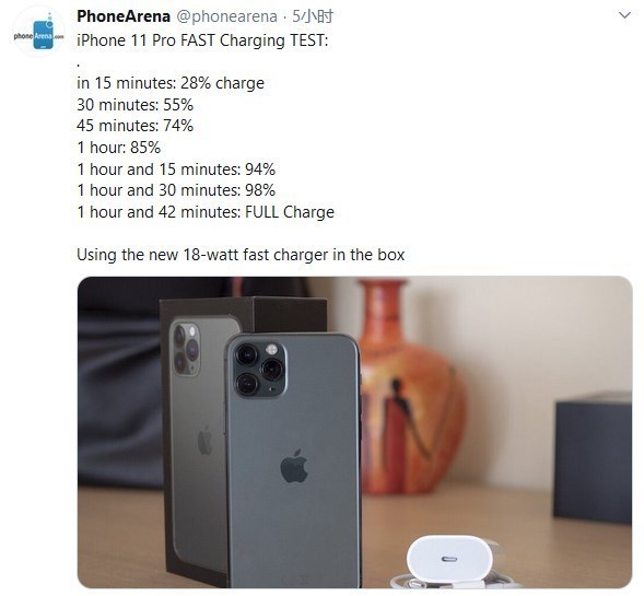 苹果11和11pro区别,苹果11和11pro图片对比 iphone 11 pro充电测试:1小时42分钟充满