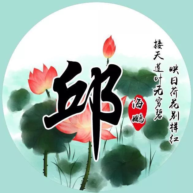 105张姓氏微信头像,喜鹊,红梅,映日荷花别样红,粉粉荷花