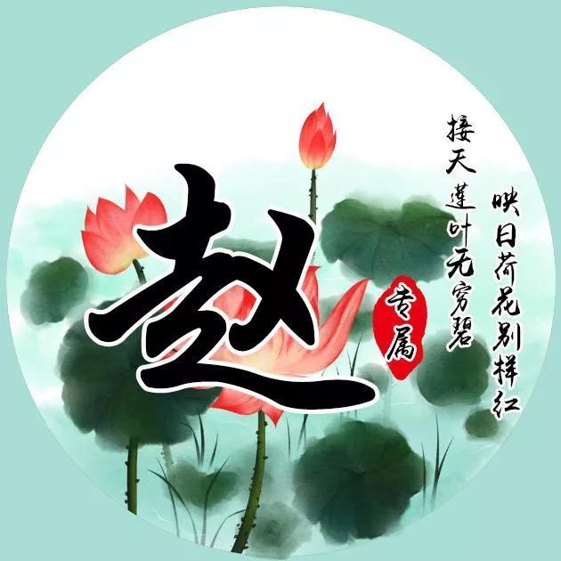 105张姓氏微信头像,喜鹊,红梅,映日荷花别样红,粉粉荷花