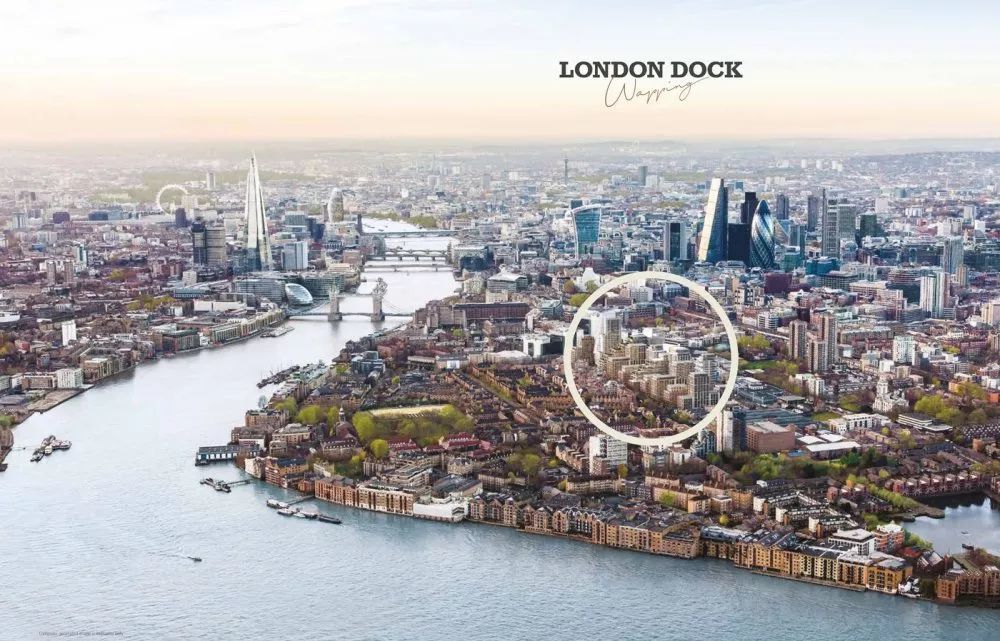 london dock项目位于金融城和金丝雀码头中间,伦敦心脏地带,泰晤士河