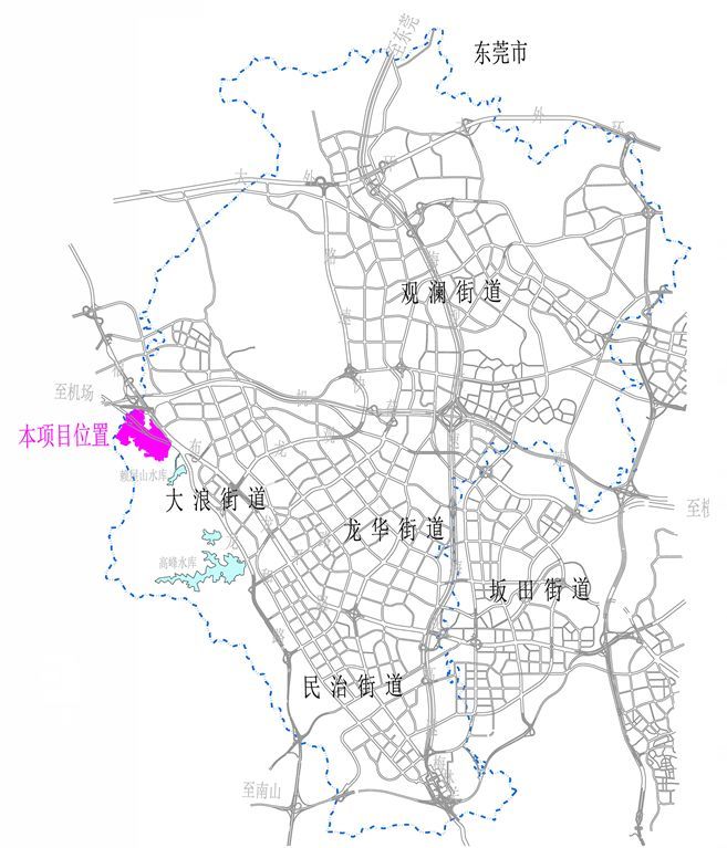 大浪赖屋山(横朗)土地整备利益统筹项目位于龙华区大浪街道上,下横朗