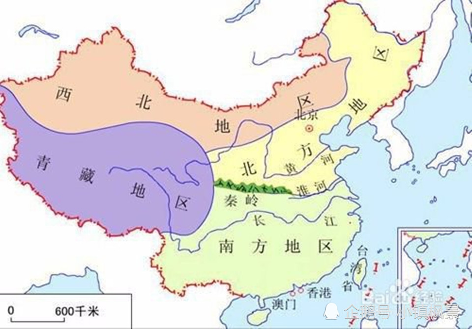 2,整体上看,秦岭是黄河流域和长江流域的分水岭,两条水系流域分割在图片