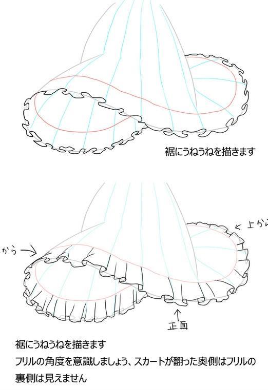 动态:裙子的画法(动漫绘画学习)