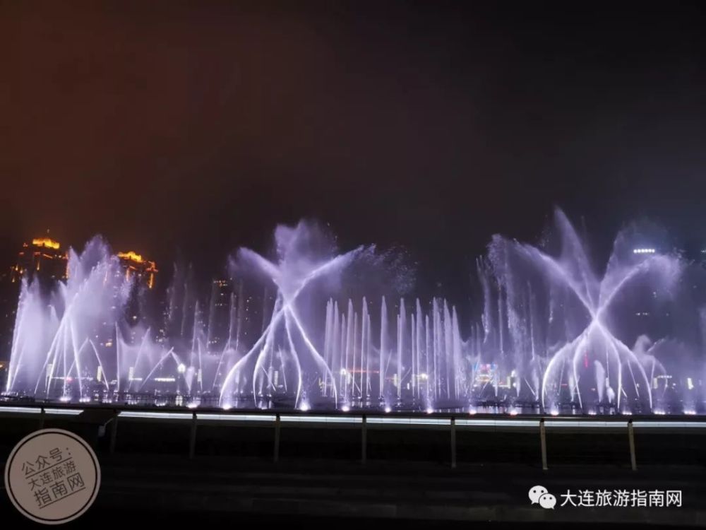 大连东港灯光音乐喷泉,五一节日开始啦!