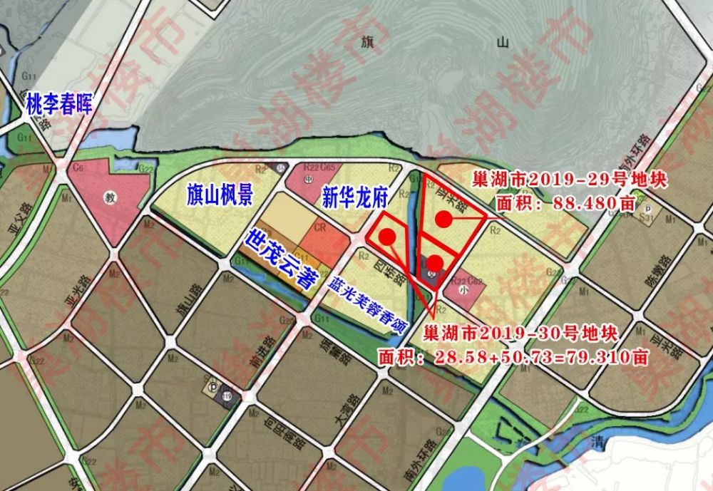 巢湖楼市制图 仅供参考 巢湖市2019-30号地块: 地址:巢湖市前进路以东