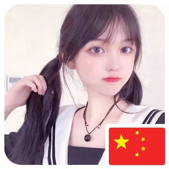 与国旗同框女生头像