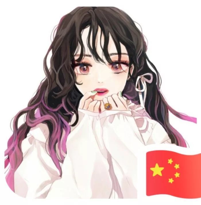 与国旗同框女生头像