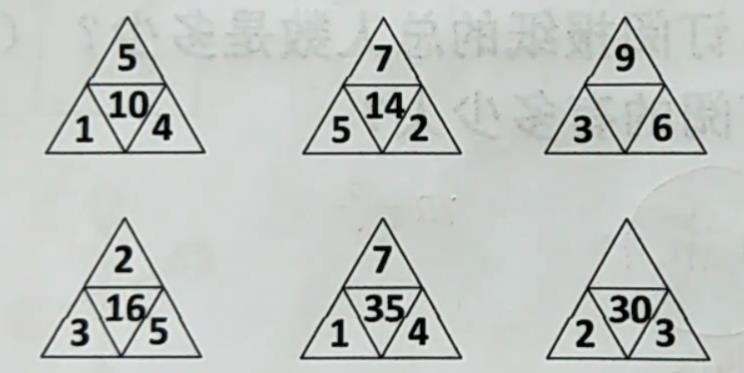 小学数学三角形找规律填数字,家长:想了一夜都不会