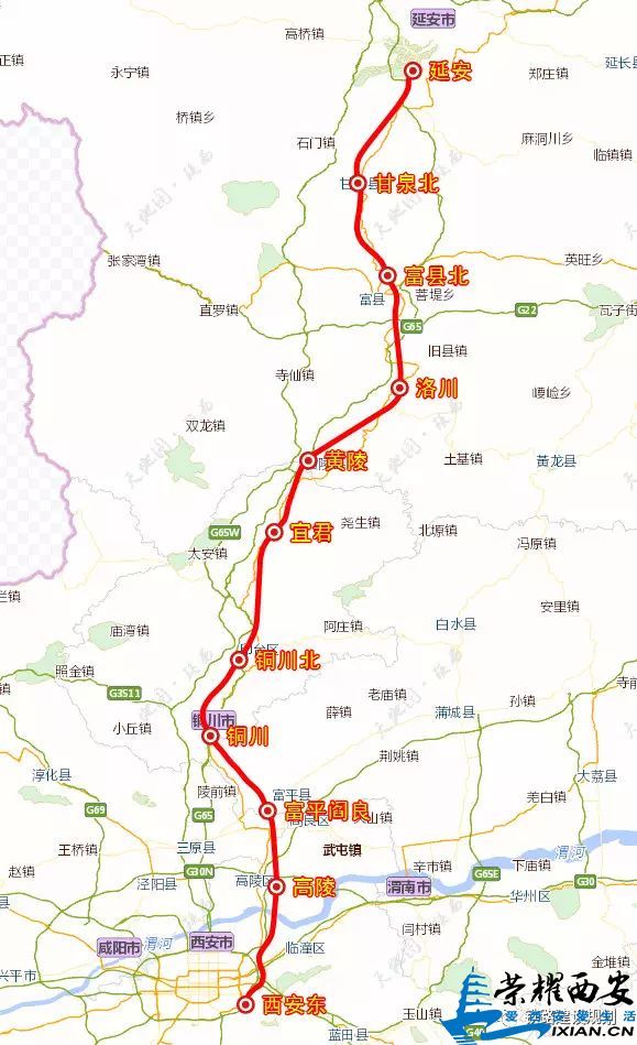 西延高铁线路走向及站点详解,甘泉北既有站改扩建,2台