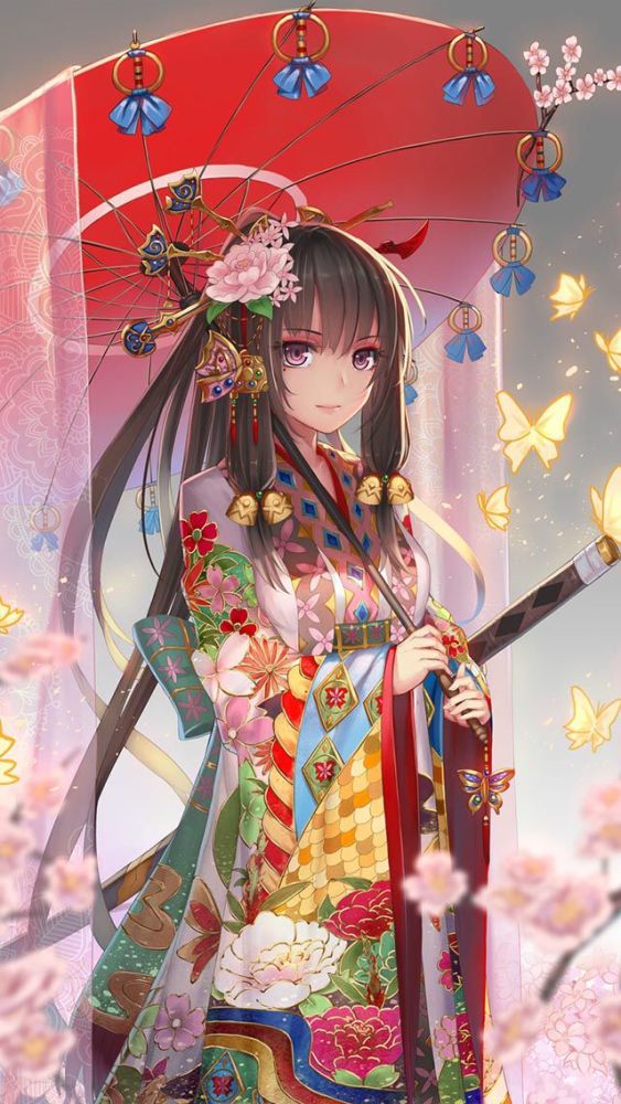 二次元古风美女图