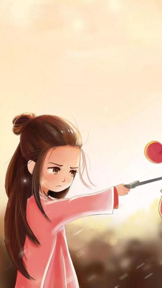 致敬《大话西游》,q版紫霞至尊宝插画,不一样的情侣头像和壁纸
