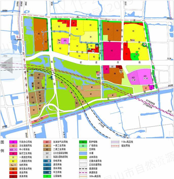 用地规划图 (规划建设用地规模约281.69公顷)