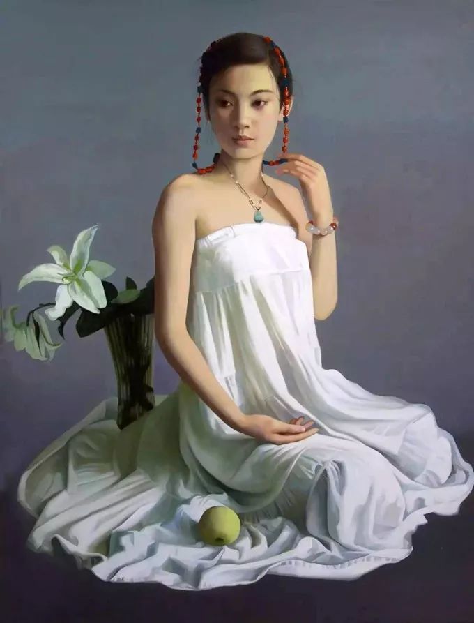 中国油画:女画家熊燕——迷人的少女