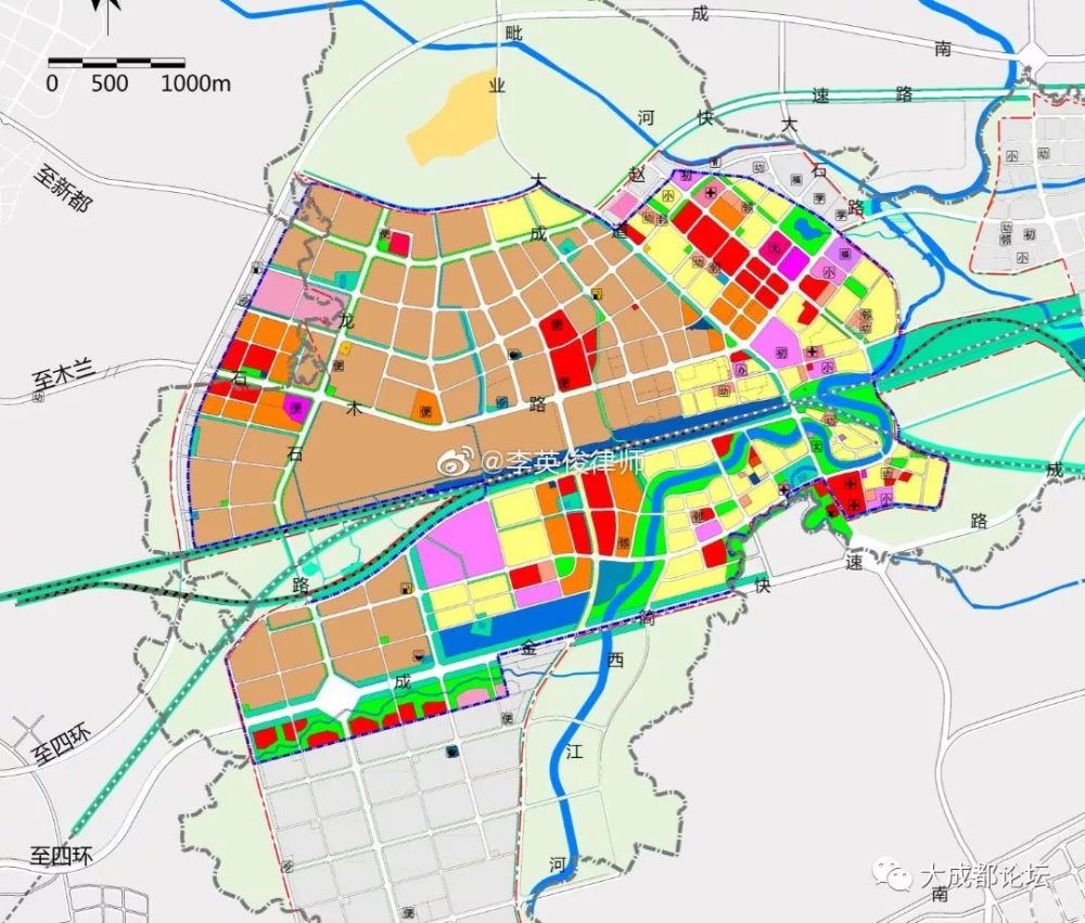 成都市新都区石板滩镇总体规划用地布局