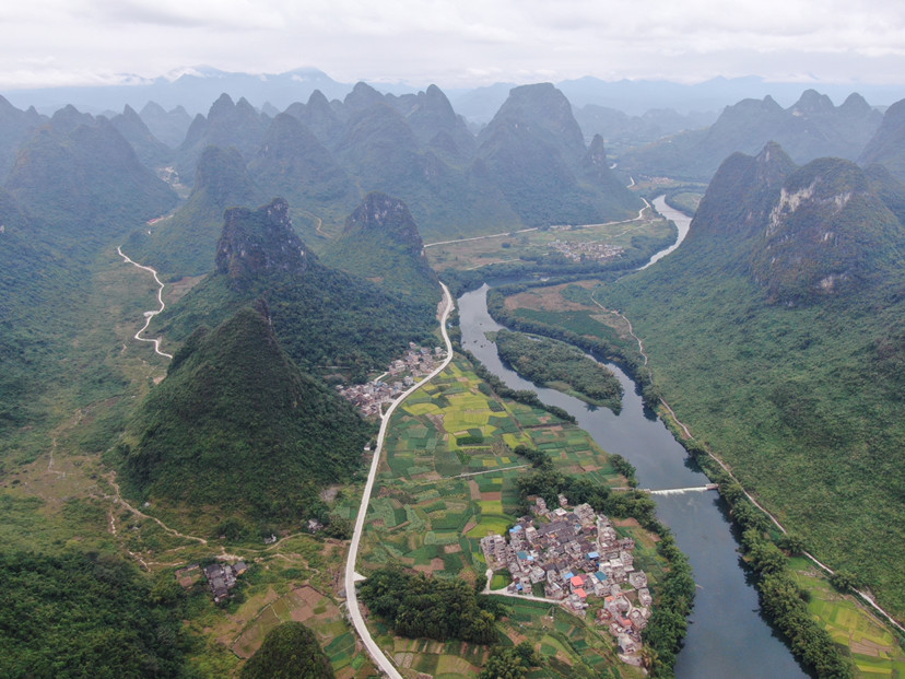 广西罗城崖宜风景区航拍