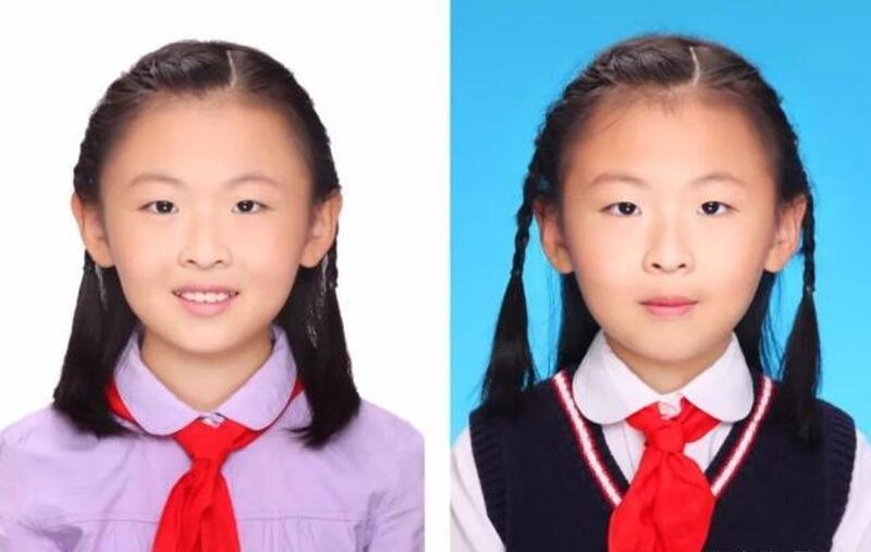 证件照也分等级小学生可爱初中生青春大学生才叫女神