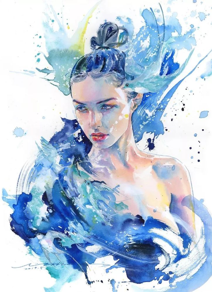 画出高级美!林闻琪 水彩人物的水墨意境