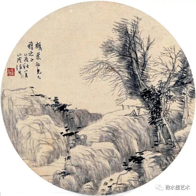 任伯年山水画,罕见