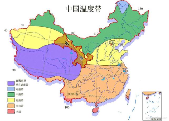 你知道我国跨"热量带"最多的省区是哪一个吗?