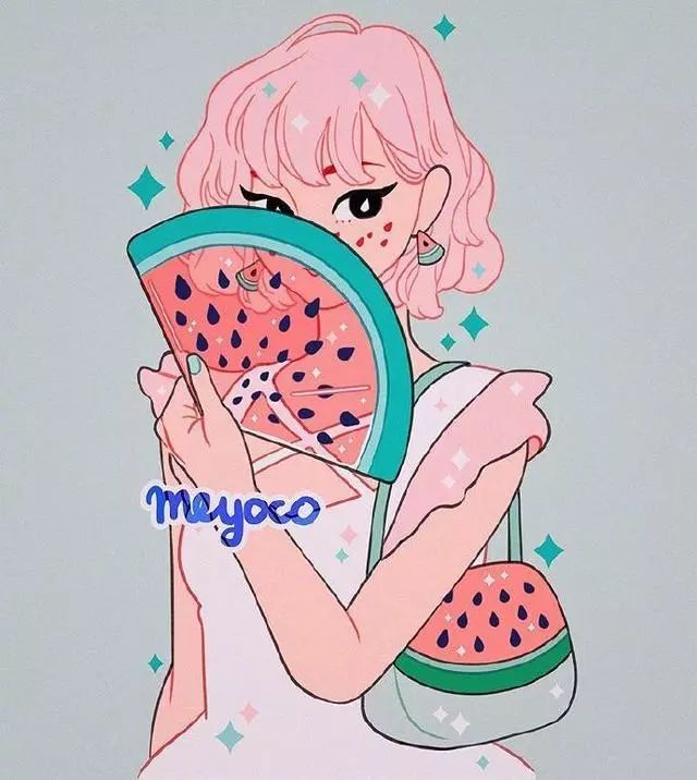 meyoco 的暖色系少女插画作品