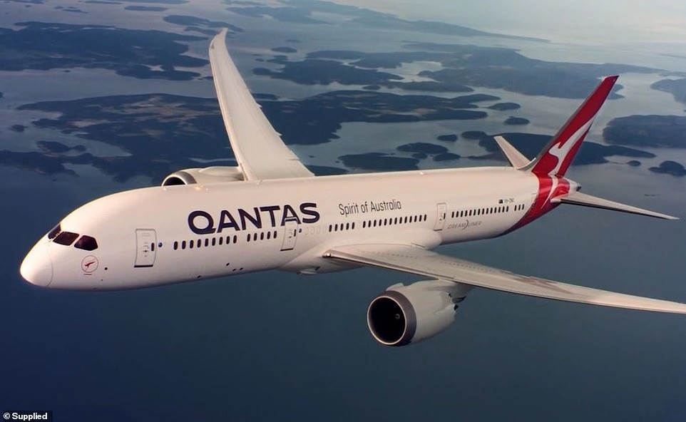 澳洲航空公司(qantas airways)负责的波音787-9客机