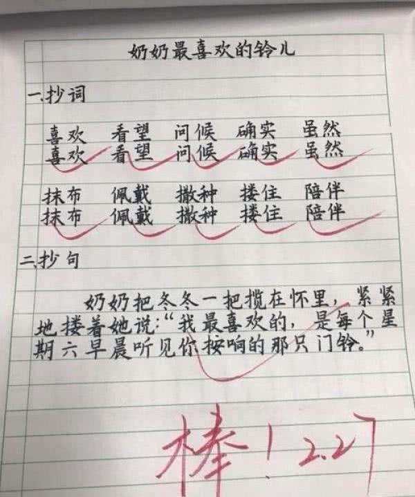 大语文来了,把字写工整很重要,看看乡村孩子的字怎么样