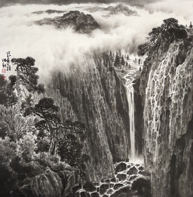 刘炳新山水画"声在云深处"