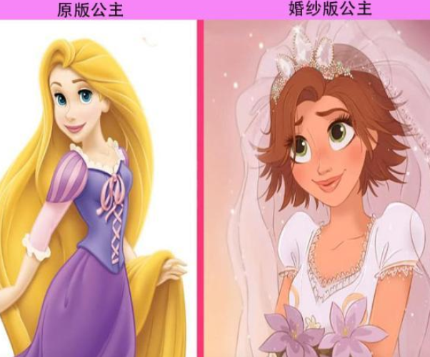 迪士尼公主们集体穿婚纱,白雪公主带上王冠优雅,还是
