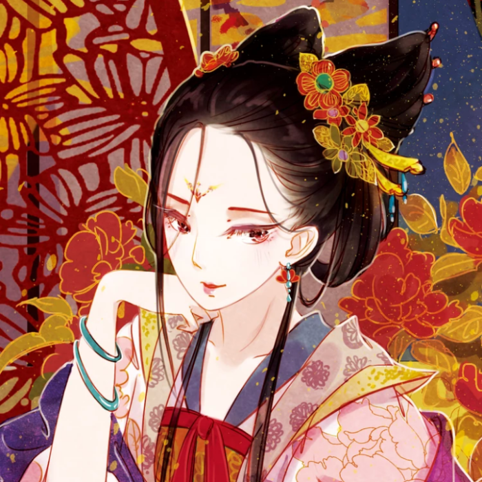 古风动漫女生头像:扮上红妆装起华服,只是为了与你相遇,相知和相恋