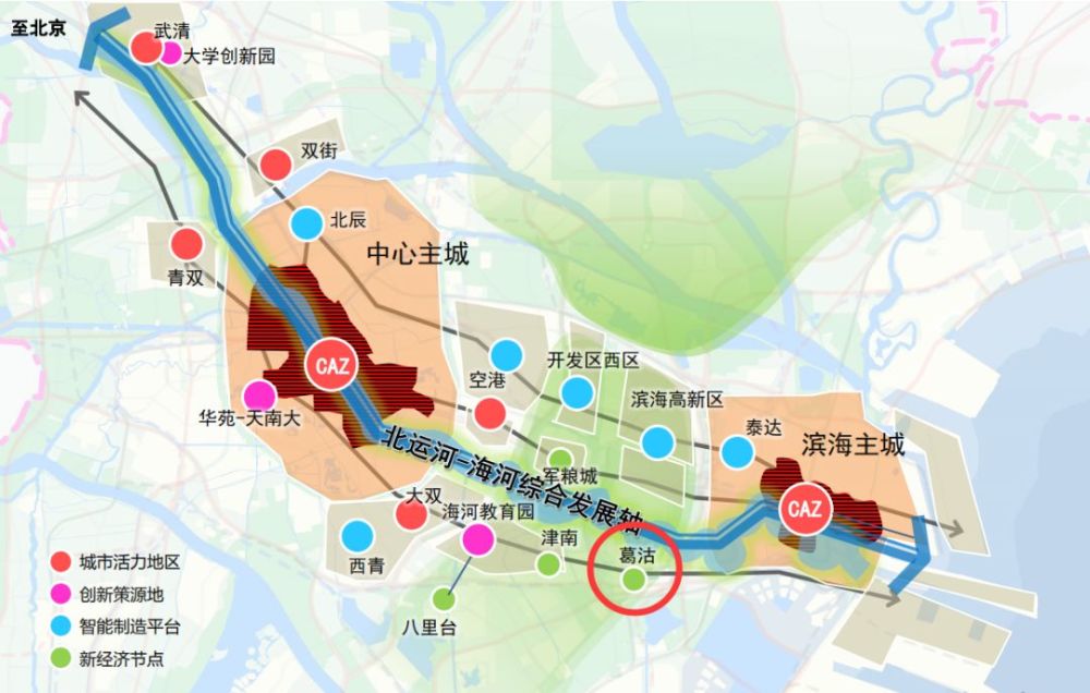 葛沽就成为津南区接下来可大面积开发的地块,并已完成了全镇域规划