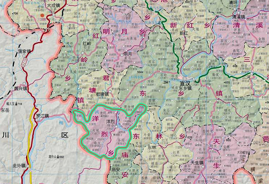 四川达州宣汉县有一个"水乡,三面环水,是4a级旅游景区