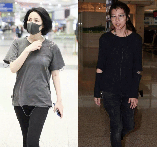 50岁王菲一身破洞衣现身,与女儿窦靖童一样酷帅十足